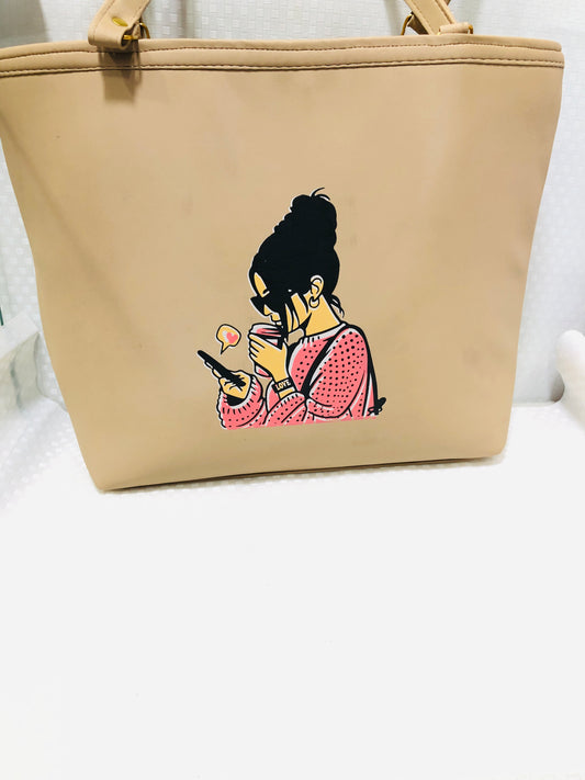 Womens Shoulder Bag with Artist Design>Skin