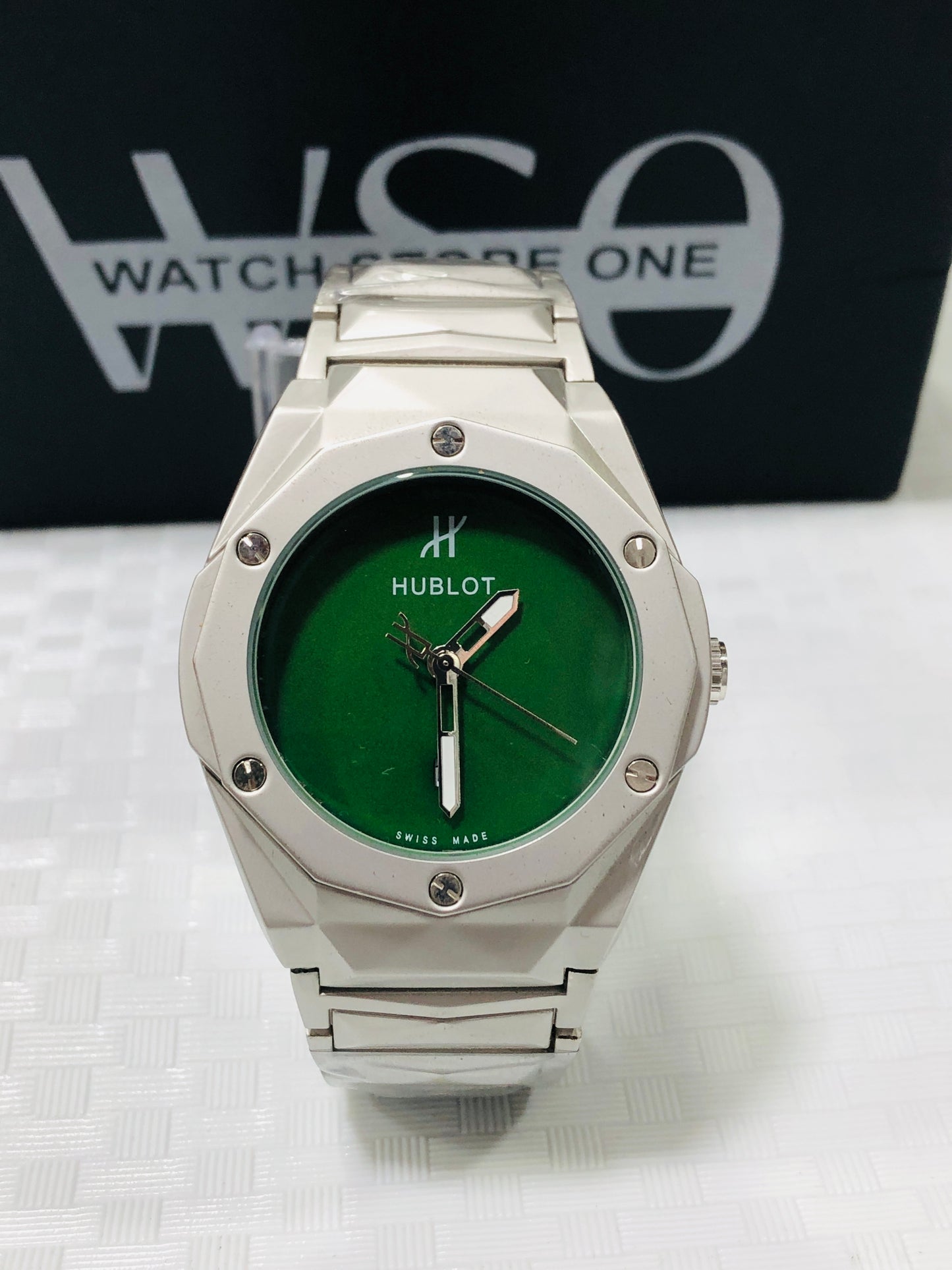 Hublot Diamond cut sampel >Gray Green