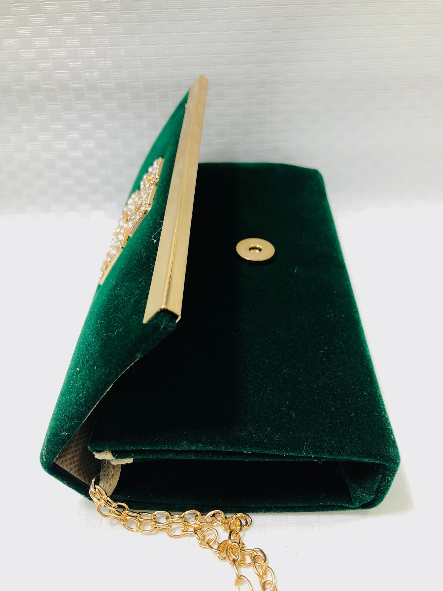 Velvet Hande clutch >Green