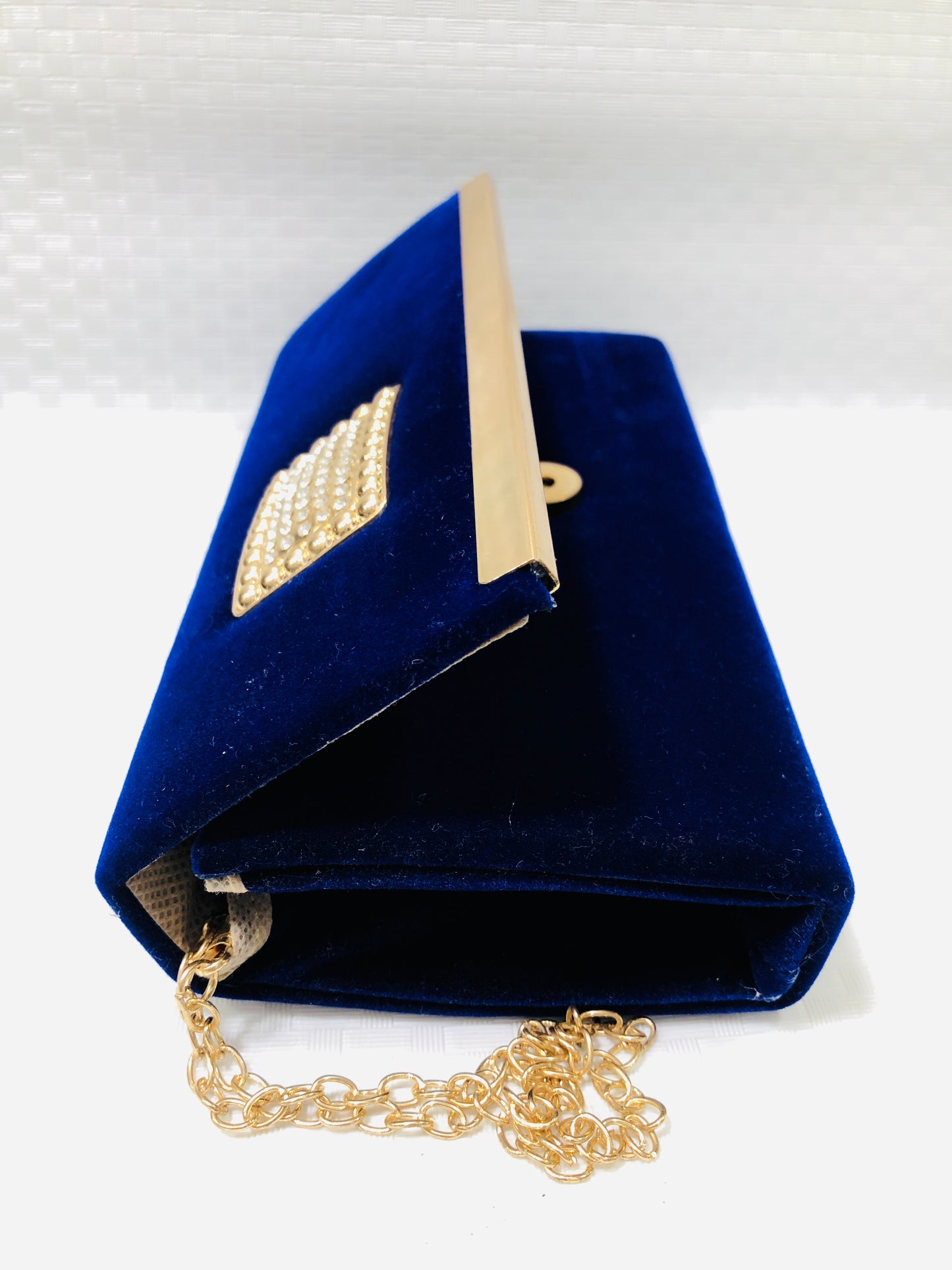 Velvet Hand Clutch >Blue