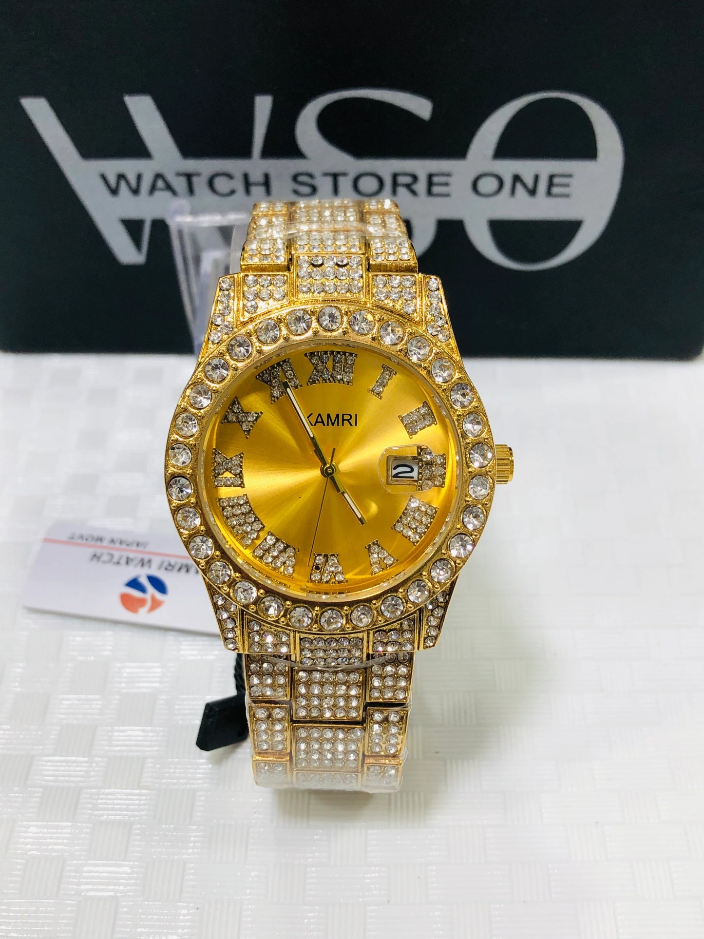 FULL DIAMOND WATCH >2 COLOUR
