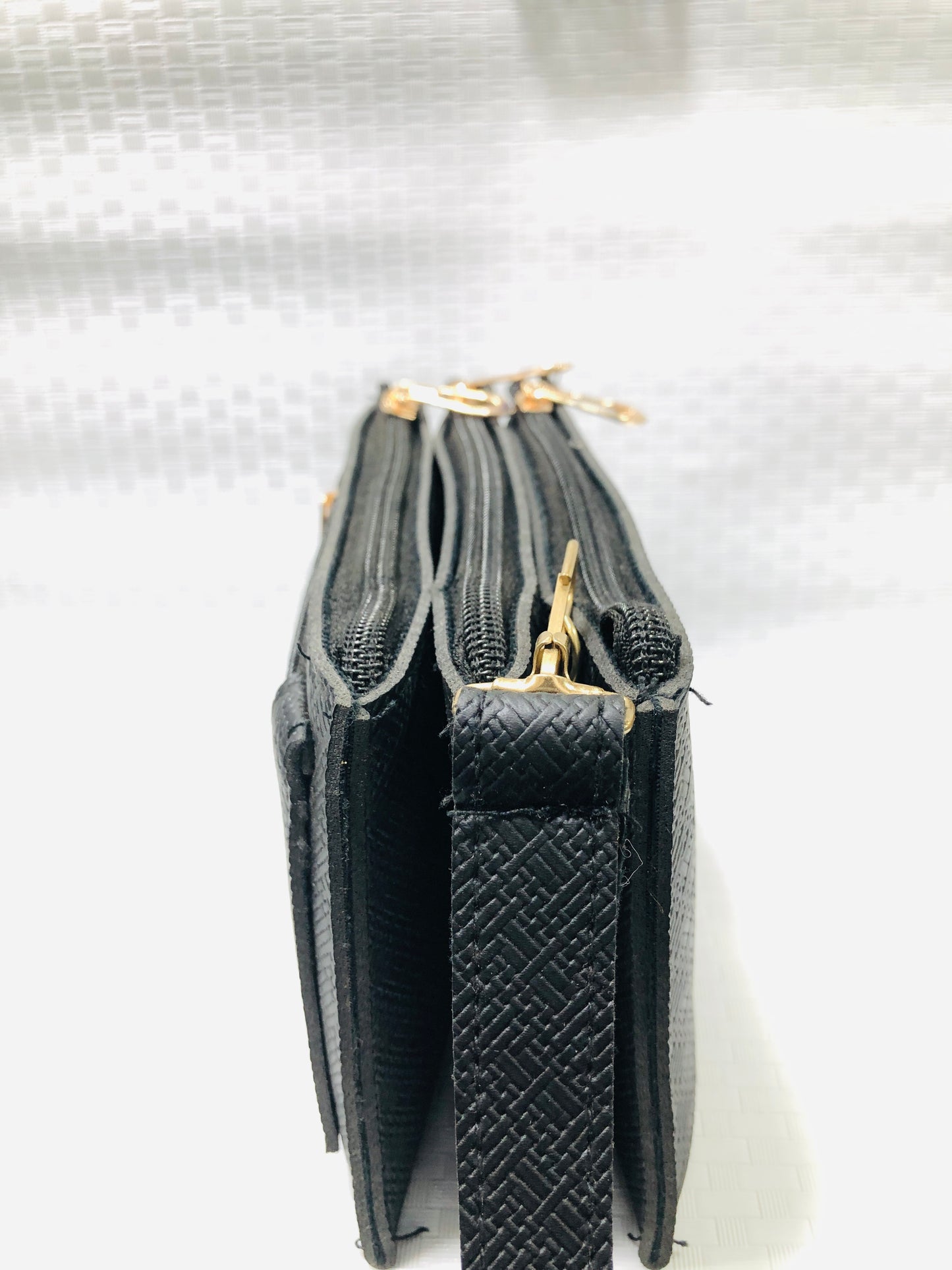 women TB hand clutch 3 zip