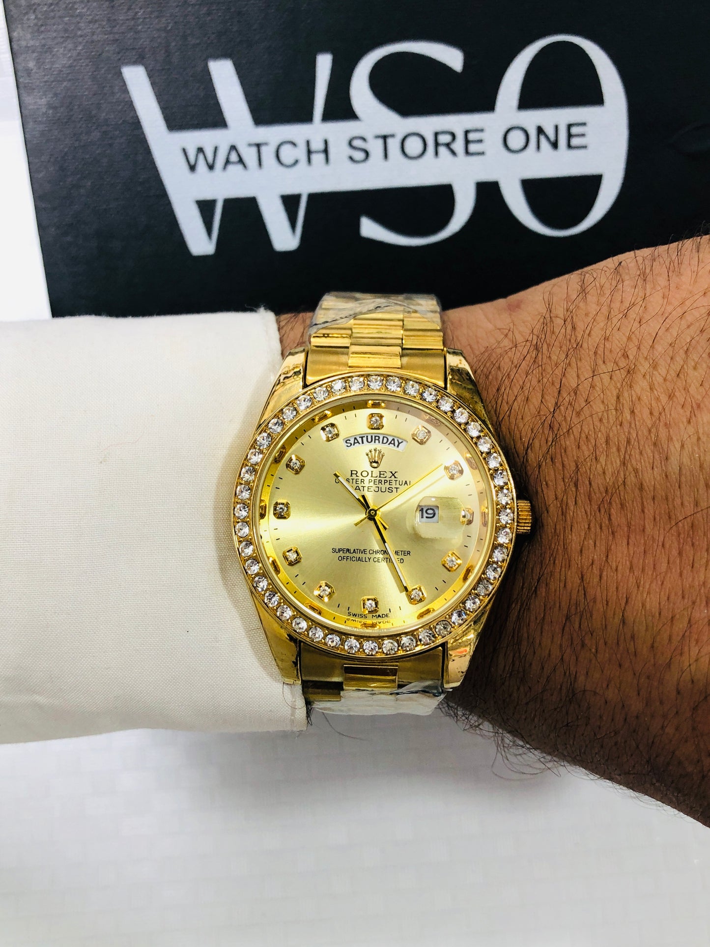 Rlx Day Date Diamond >Full Gold
