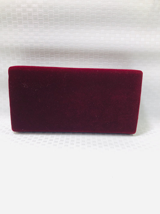 Velvet Premium Hand Clutch >Mehroon