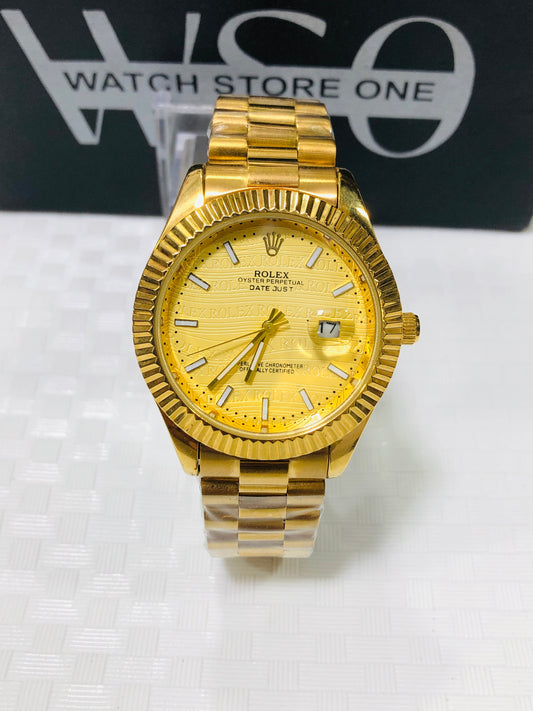 Rlx Date Just Quartz >Full Gold