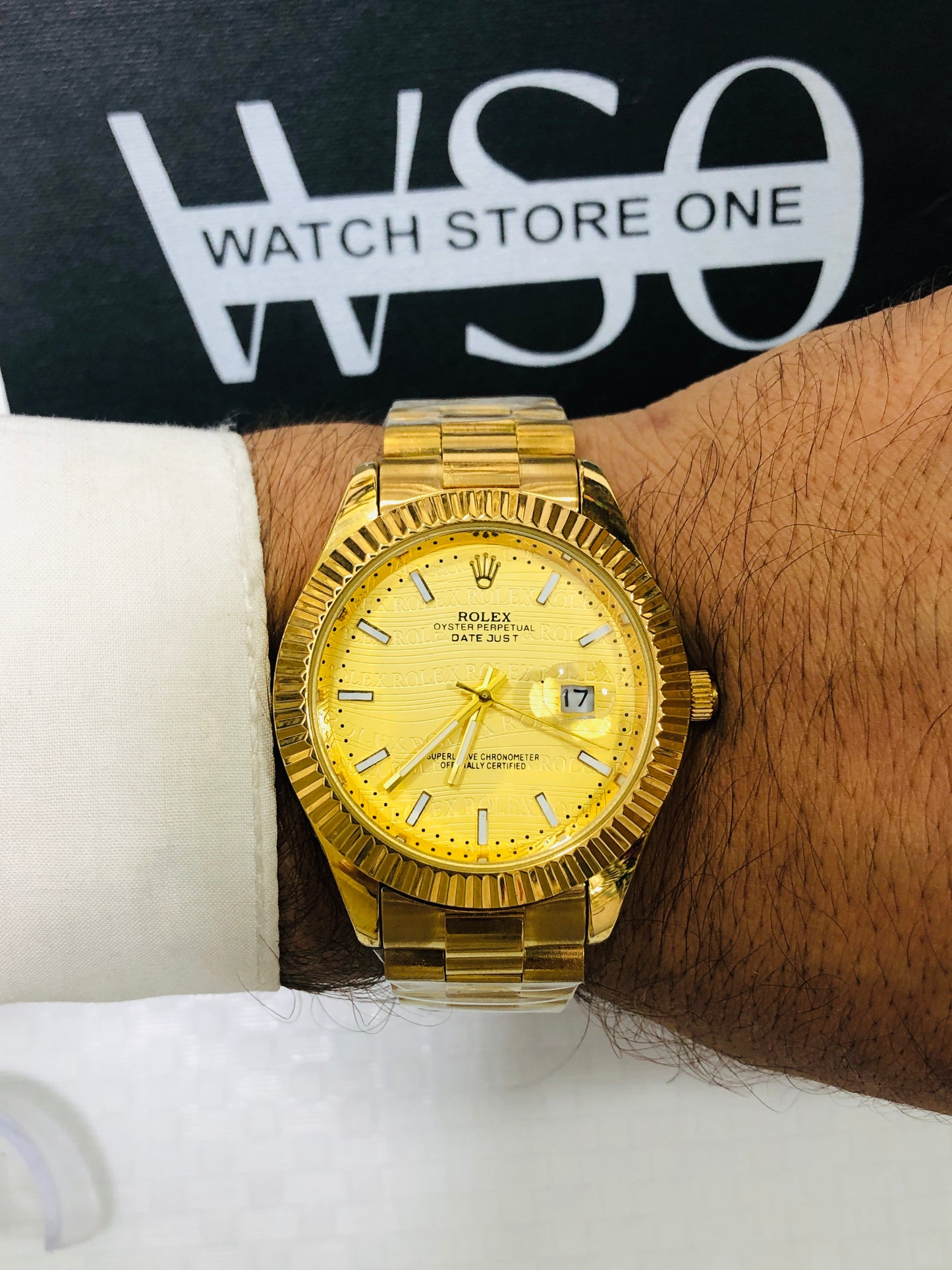 Rlx Date Just Quartz >Full Gold