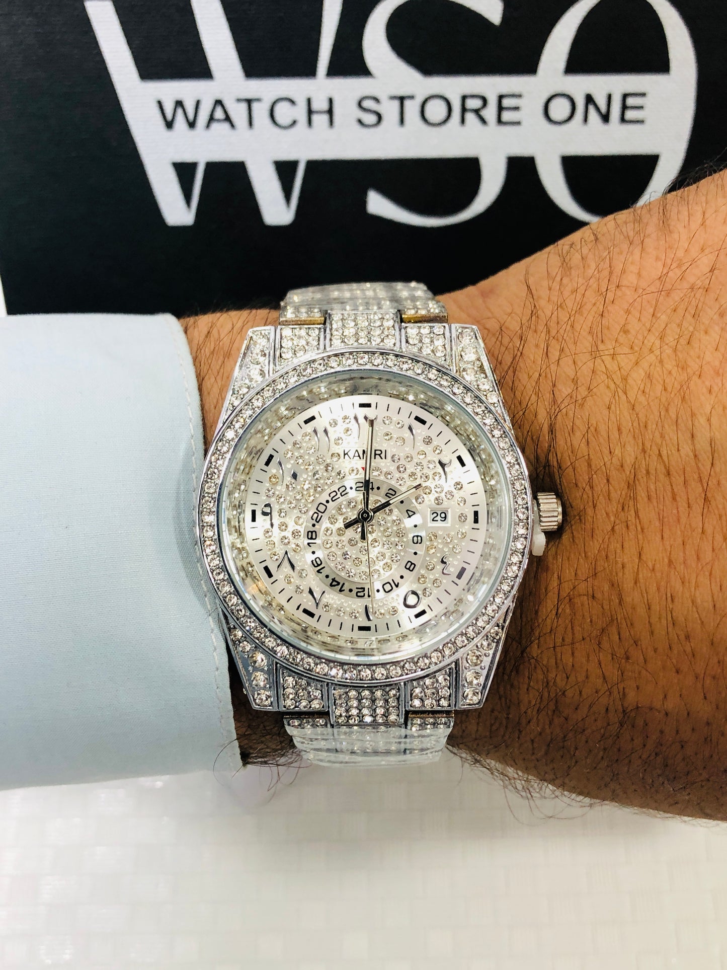 FULL DIAMOND WATCH >2 COLOUR