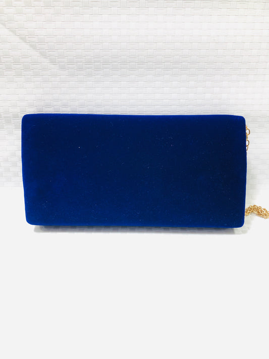 Velvet Hand Clutch >Blue