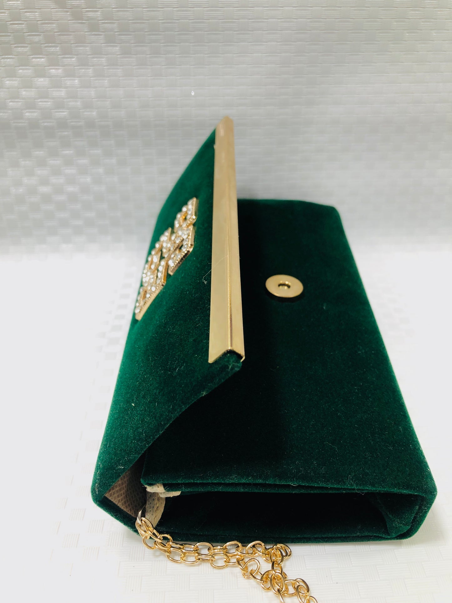 Velvet Hande clutch >Green