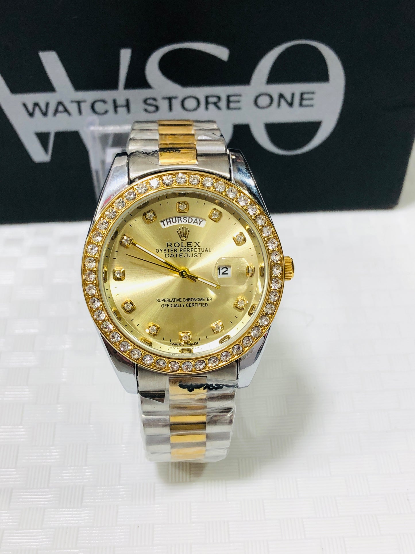 Rlx Day Date Diamond > Totone Gold