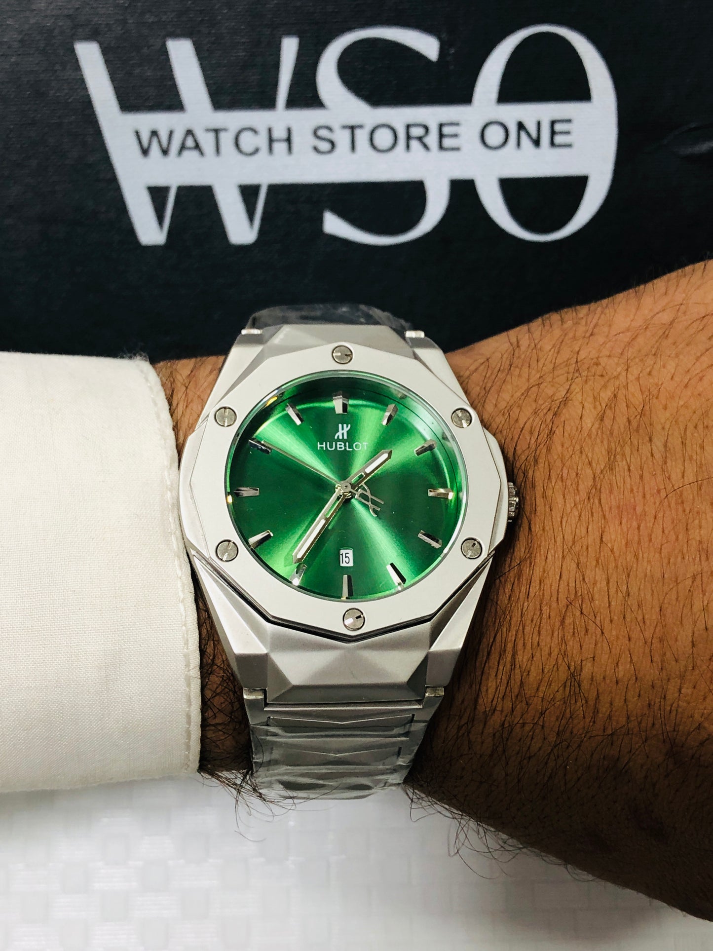 Hublot Diamond Cut >Green Dark