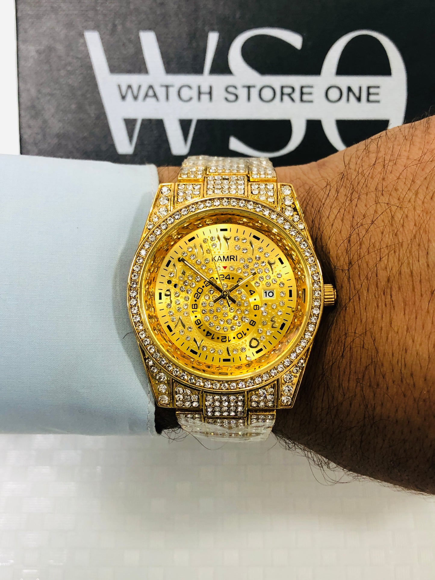 FULL DIAMOND WATCH >2 COLOUR