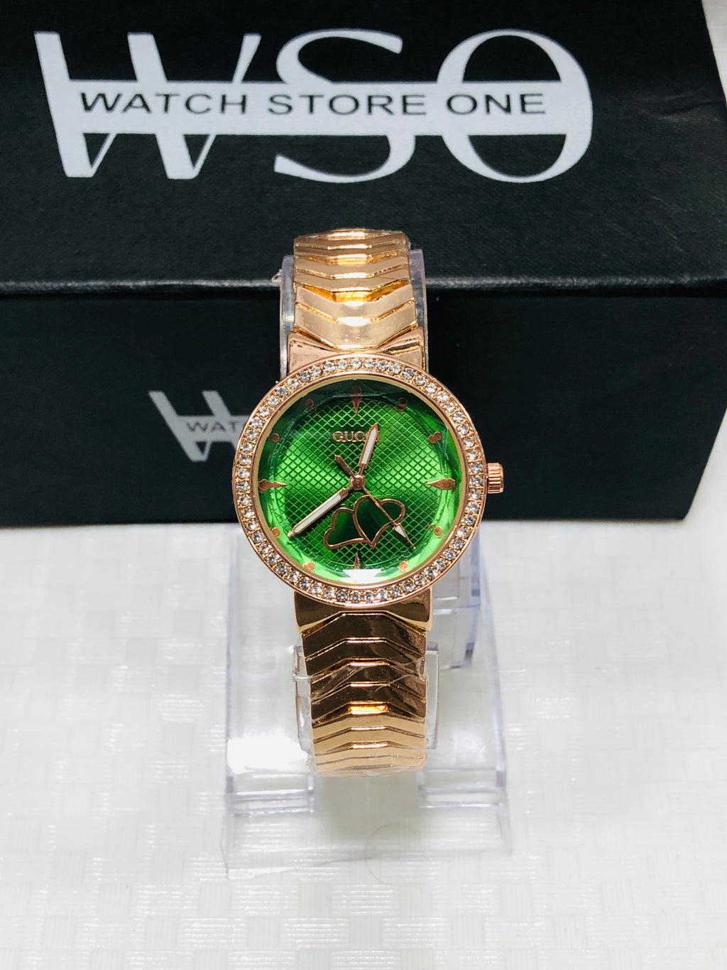 Gucci women watch rose green