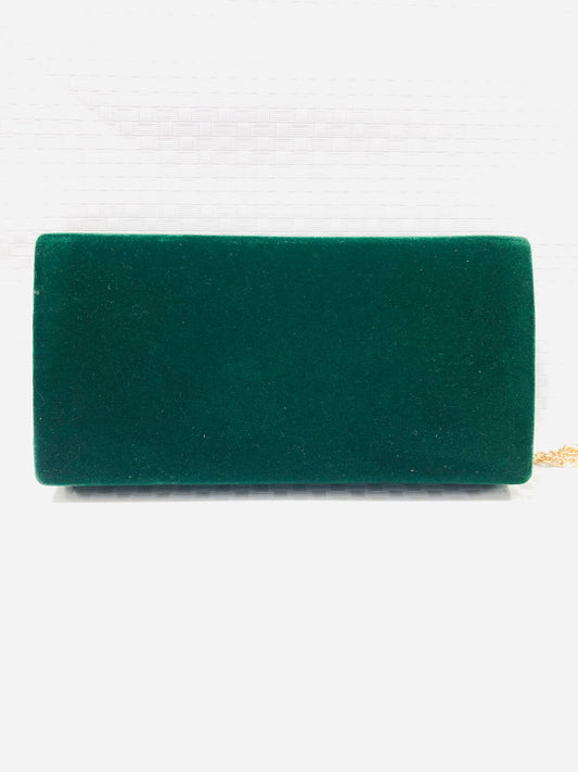 Velvet Hande clutch >Green