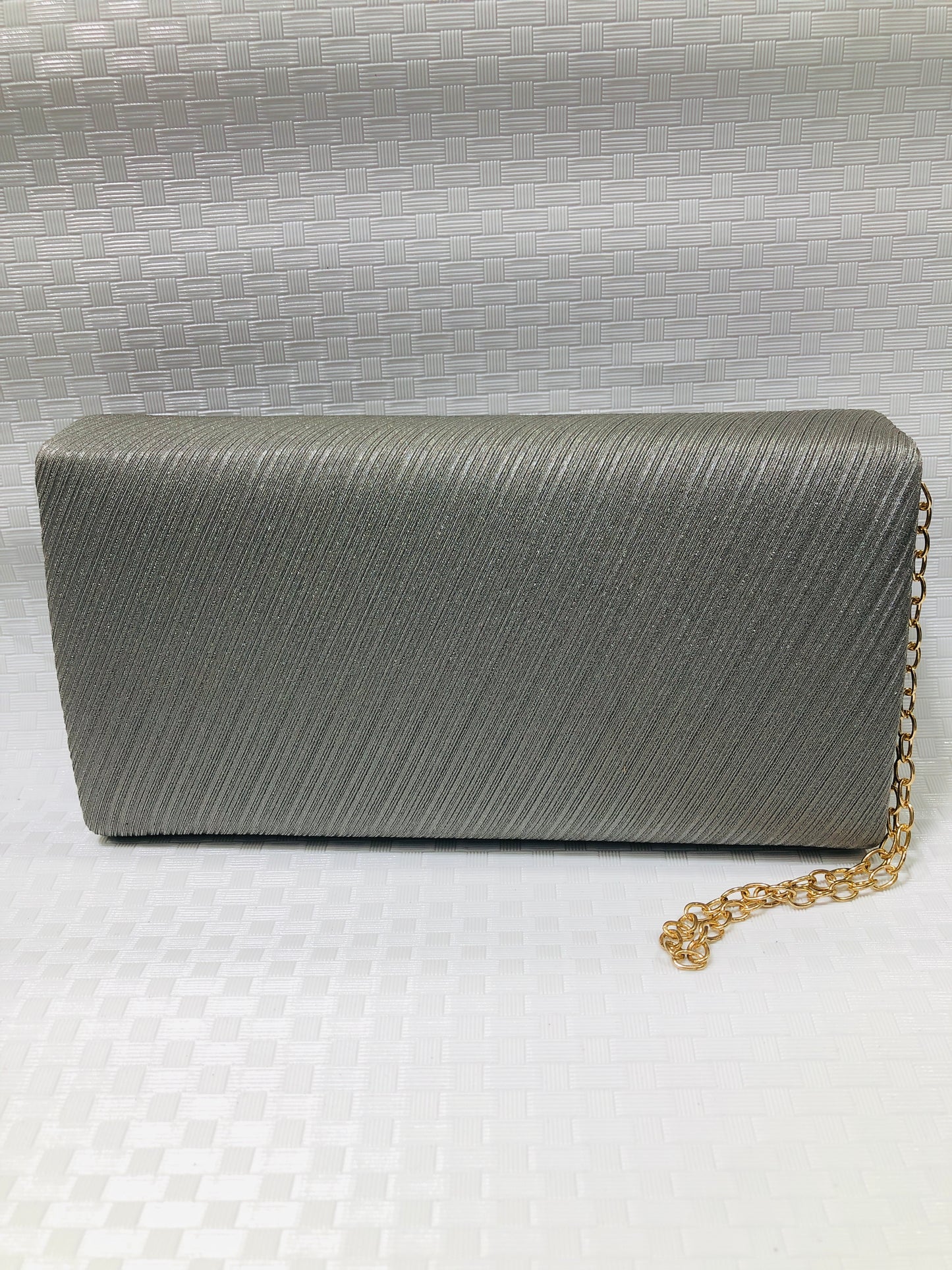 Velvet Hand Clutch >Gray