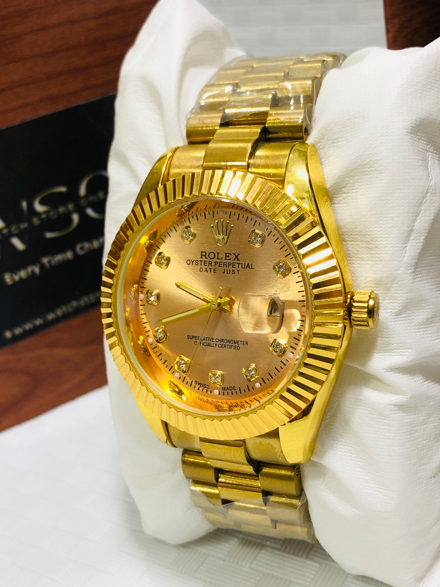 Rlx date just Quartz Full Gold