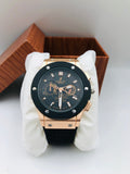 Hublot Imperial Watch - Article #782 - Black Strap - Rose Gold Dial