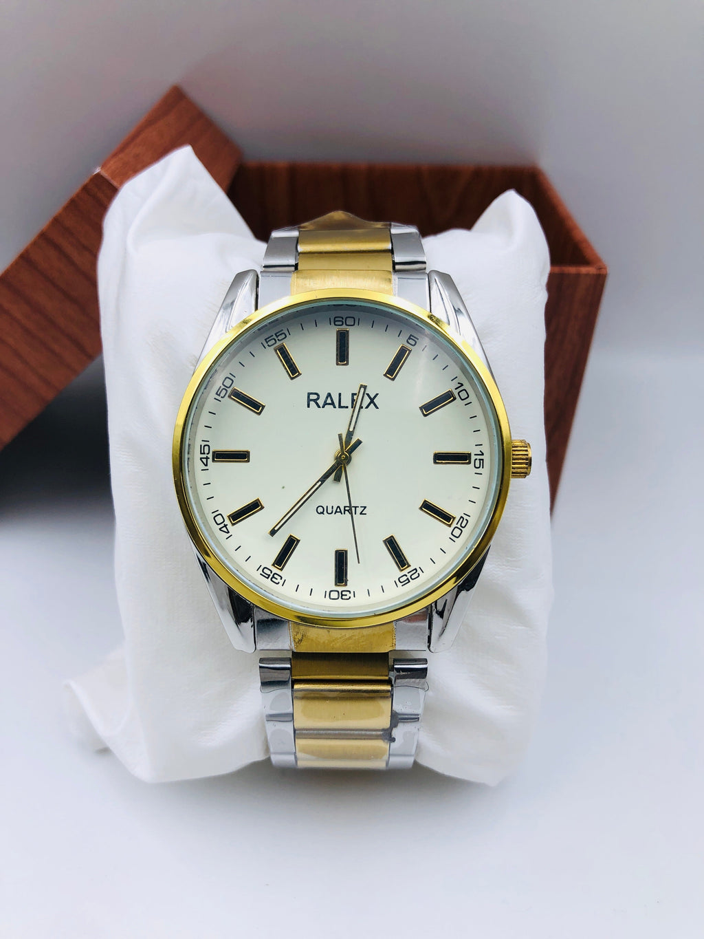 Ralex Prestige Chronograph Series - Article #986 - Two Tone - White Dial